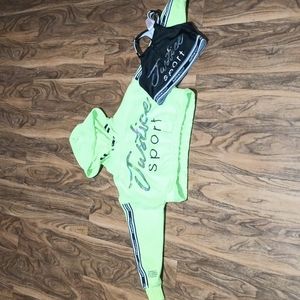 a justice pull over with a top,  s the pull over is 5/6 xs, the top is 7/8 s